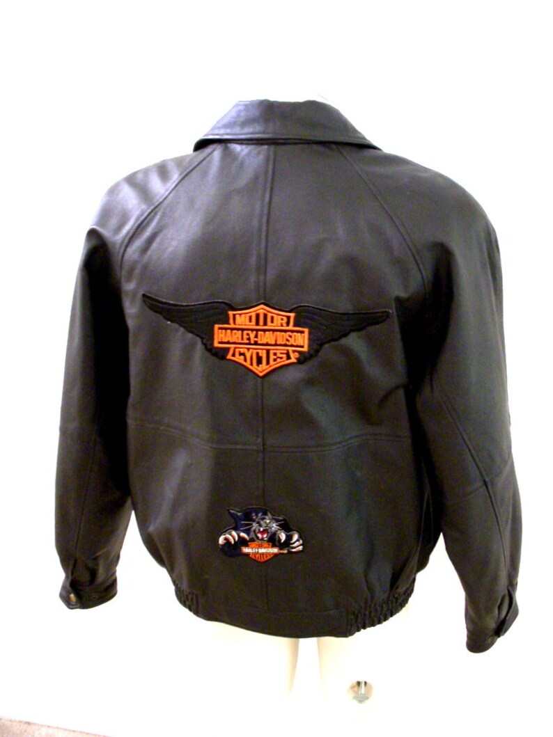 Leather Bomber Jacket With Patches Mens