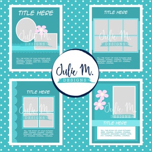 4 Layered 8.5 x 11 Digital Templates
