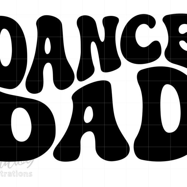 Dance Dad Svg, Boho Dance Dad Shirt Svg, Groovy Dance Svg Png Download, Dance Squad Dad Shirt ScreenPrint Cricut Art S765