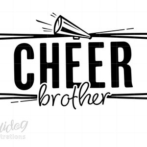 Cheer Brother Svg, Cheerleader Brother Shirt Svg, Cheerleading Svg Png Cricut Download, Cheer Brother Shirt ScreenPrint Art S506