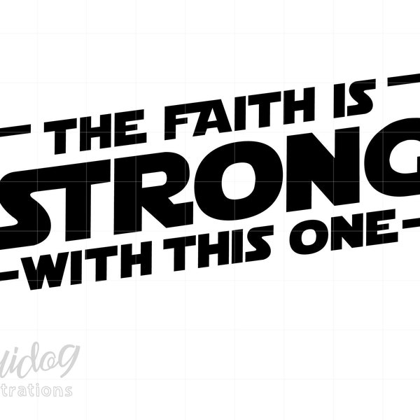 Faith Is Strong With This One Svg, Christian Faith Svg, Jesus Strong Svg Png Download, Religious Faith Svg Cricut Screenprint Art S561