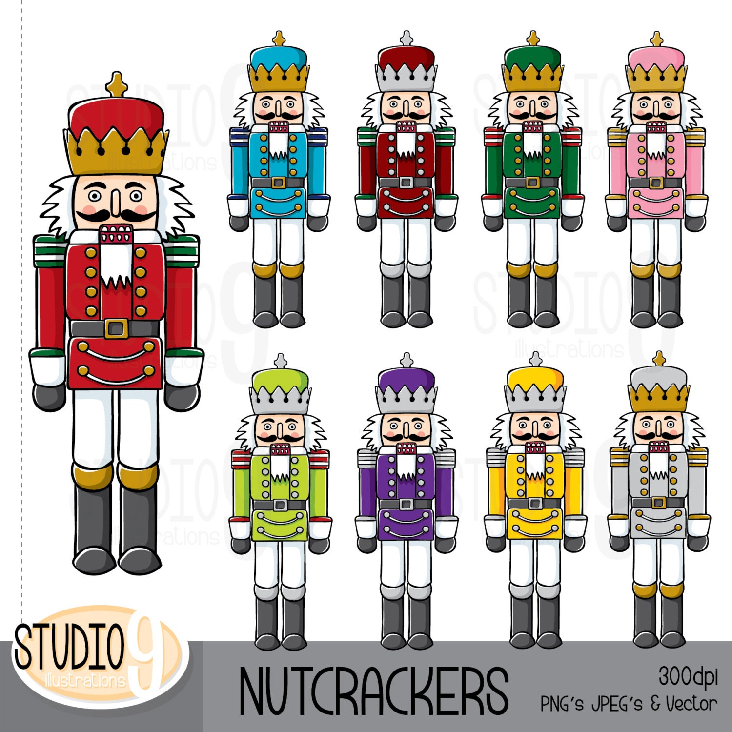 Download NUTCRACKER Clip Art: NUTCRACKERS Clipart CHRISTMAS Clip Art | Etsy