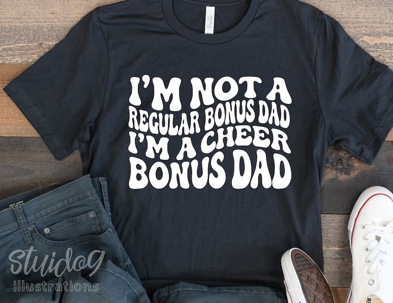 Cheer Bonus Dad Svg, Not A Regular Bonus Dad Shirt Svg, Cheerleader Shirt Svg Download Printable, Cheerleading Svg Cricut Art S422 image 4