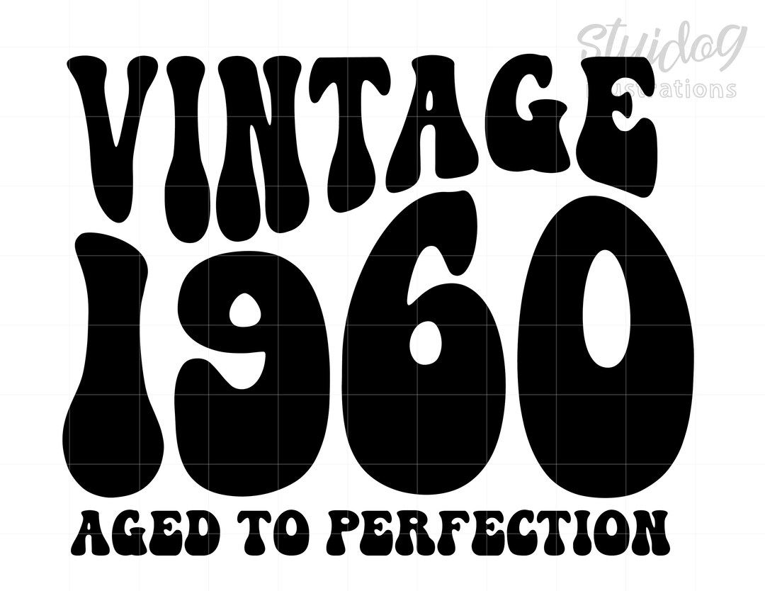 1960 Birthday Svg Download, Born in 1960 Svg, Vintage 1960 Shirt Svg ...