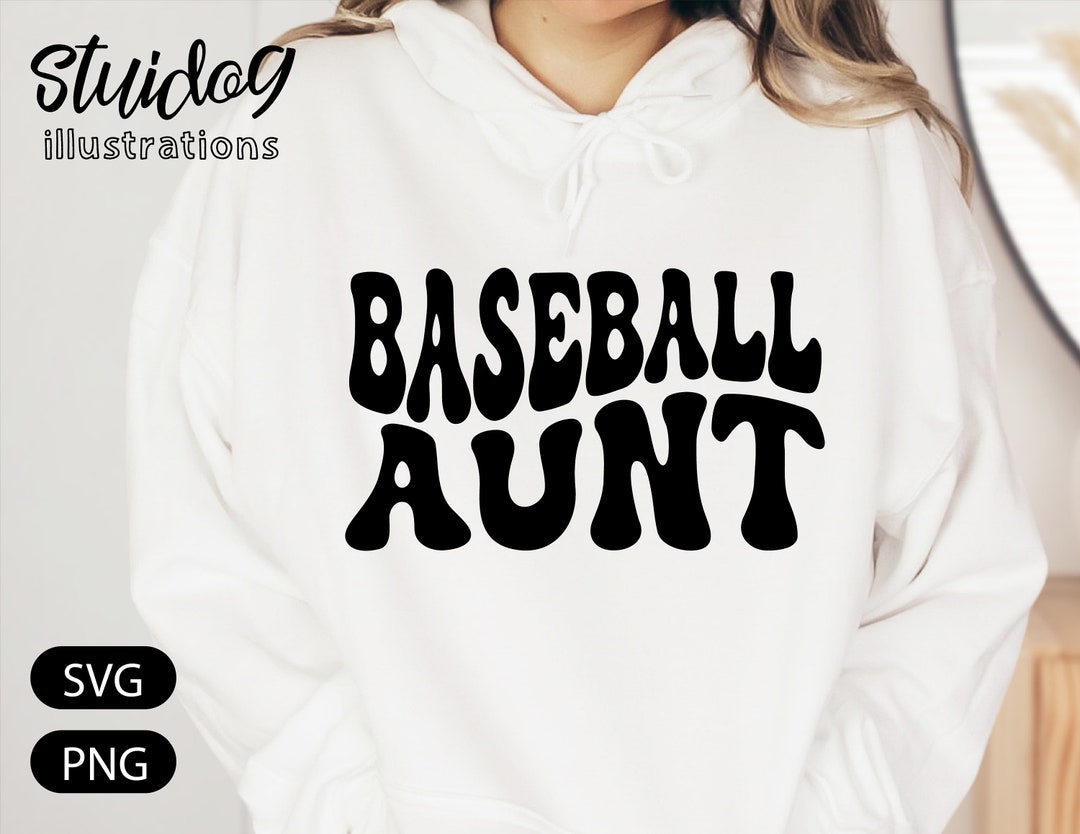 Baseball Aunt Svg Wavy Text Baseball Aunt Shirt Svg Baseball Svg Png