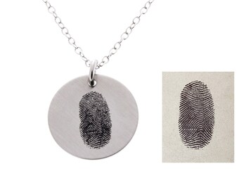Fingerprint Necklace, Fingerprints Engraved, Memorial Keepsake, Fingerprint Jewelry, Fingerprint Necklace, Engraved Fingerprint Heart