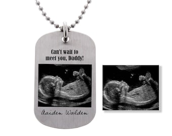 Ultrasound necklace, gifts for dad, first time dad, sonogram gifts dad, miscarriage gifts, gift for dad, fathers day gift, 3d ultrasound