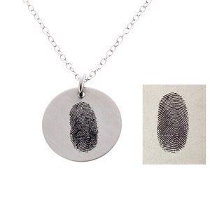 Fingerprint Necklace, Fingerprints Engraved, Memorial Keepsake, Fingerprint Jewelry, Fingerprint Necklace, Engraved Fingerprint Heart