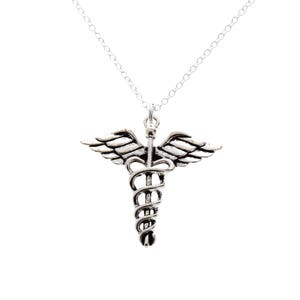 Caduceus Necklace Doctor Nurse Firefighter Paramedic EMT Necklace ...