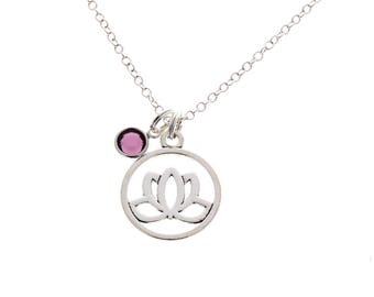 Lotus Flower Necklace, Lotus Symbol, Lotus Necklace, Yoga jewelry, Yogi Gift, Om Jewelry, Zen, Yoga Gift, Aum Necklace, Buddha Gifts