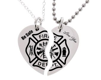 His and Hers Gifts, Firefighter Necklace, Firefighter Gifts, Firefighter Wife, Fireman, Fireman Gifts, Fire Academy, Thin Red Line