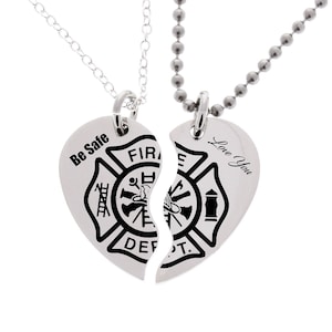 His and Hers Gifts, Firefighter Necklace, Firefighter Gifts, Firefighter Wife, Fireman, Fireman Gifts, Fire Academy, Thin Red Line