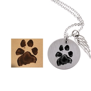 Paw Print, Nose Print, Dog Paw Print, Dog Nose Print, Nose Print Necklace, Paw Print Necklace, Paw Print Jewelry, Pet Loss, Pet Memorial