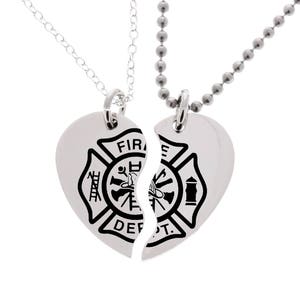 Firefighter Necklaces, Custom Firefighter, Firefighter Gifts, Firefighter Gift, Firefighter Wife, Fireman, Lieutenant, Maltese Cross image 1