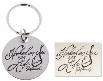 Handwritten Signature Keychain Memorial Momento Handwriting - Etsy