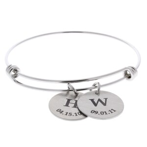 Initials bracelet, personalized, personalized bangle, gifts for wife, kids initials, initial bracelet, gift for mom, gifts for her, bracelet