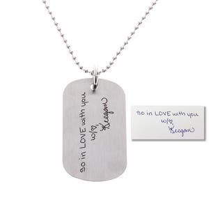 Handwriting Necklace, Customize with Kids Artwork, Handwritten Message Engraved, Actual Handwriting Engraved, , Signature Necklace