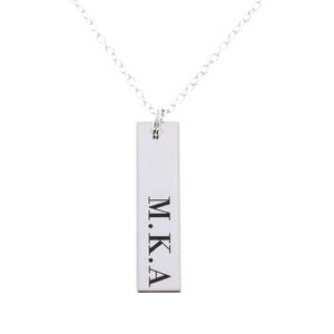 Personalized Name Necklace, Bar Necklace, Custom Name Necklace, Coordinate Necklace, Engraved Jewelry, Bar Necklace, Name Jewelry