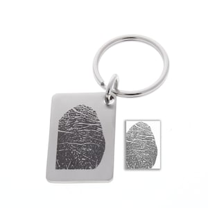Memorial keychain, Memorial Gifts, Fingerprint, Fingerprints, Handwriting, Custom Handwriting, Fingerprint Keychain, Gifts for Him