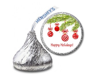 Christmas Kiss Hershey Kiss Stickers Mistletoe Christmas - Etsy