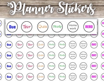 154 School Stickers, Back to School, Planning Stickers, Agenda, College Stickers, Stickers, School, functional stickers, planner stickers