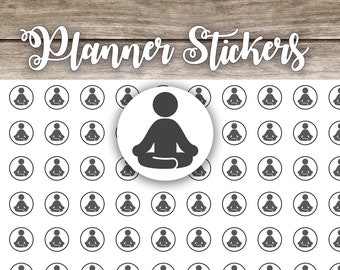 154 Yoga stickers, yoga stickers, yoga, planner stickers, planning stickers, functional planner, exercise stickers, fitness