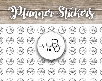 154 stethoscope stickers, doctor appointment, doctor stickers, planner stickers, planning stickers, functional planner