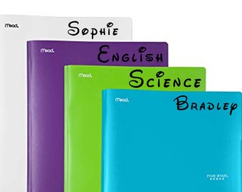 School labels, folder labels, binder labels, back to school, college organization, classroom organization, school supplies, name decals