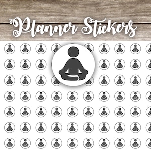 154 Yoga stickers, yoga stickers, yoga, planner stickers, planning stickers, functional planner, exercise stickers, fitness