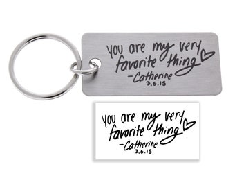 Handwriting Keychain, Custom Handwriting, Handwriting Gift, Engraved Handwriting, Memorial Keepsake, Memorial Gift, Personalized Gift