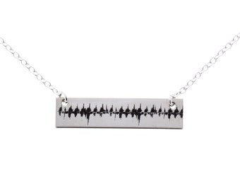 Actual Heartbeat necklace, Actual EKG necklace, sound wave necklace, ekg necklace, ekg rhythm, ultrasound heartbeat, memorial necklace