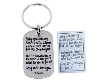 Firefighter Keychain, Handwriting Keychain, Firefighter Gift, Custom Firefighter, Firefighter Wife, Fireman, Firefighter Gifts, Fire Academy