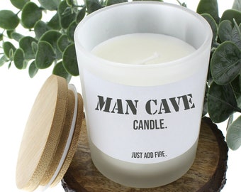 Man cave candle, gifts for dad, gifts for men, gift for boyfriend, gifts for husband, funny candles, fathers day gifts, dad gifts