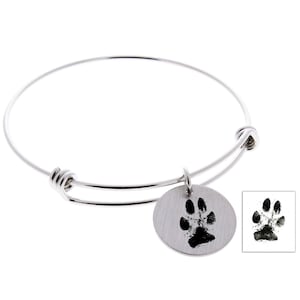 Bangle Bracelet, Pet keepsakes, Paw, Dog Paw Print, Pet Memorial, Paw Print Bracelet, Actual Paw, Paw Print Jewelry, Dog Keepsake, Dog Mom
