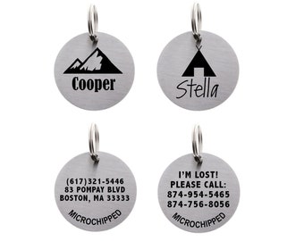 Personalized Pet ID, Dog ID tag, dog collar tag, pet ID tag, engraved dog tag, custom dog tag, custom pet tag, pet tag, cat id tag, pet id