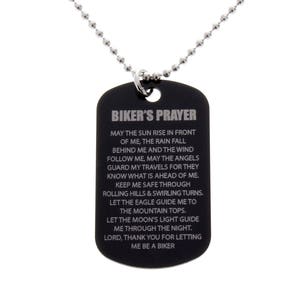 Prière de motards, cadeau pour cycliste cycliste, vélo, vélo, vélo Racer, cadeau de la course de vélo, prière d’un motard, moto cadeau, cadeau de l’étiquette de chien