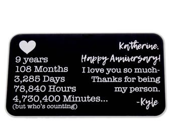 Wallet Insert Card, Custom Wallet Insert, Anniversary Gifts, Wedding Gift, Metal Wallet Insert Card, Custom Wallet Insert