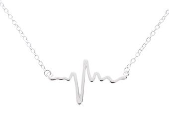 Nurse Necklace, Nurse Jewelry, Electrocardiogram, Doctor, Nursing Graduation, Nursing Gifts, RN, Heartbeat Necklace, EKG Necklace