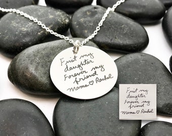 Actual Signature Necklace, Memorial Necklace, Handwriting Necklace, Engraved Jewelry, Personalized Necklace, Real Signature Necklace