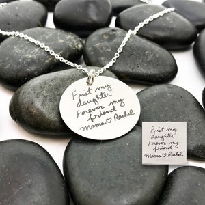 Actual Signature Necklace, Memorial Necklace, Handwriting Necklace, Engraved Jewelry, Personalized Necklace, Real Signature Necklace