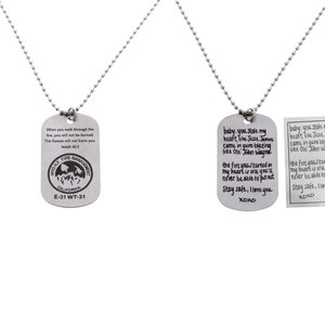 Firefighter Necklace, Custom Handwriting, Firefighter Gift, Handwriting Necklace, Gift for Firefighter, Fire Graduation Gift, Personalized