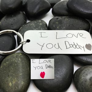 Handwriting Keychain, Handwritten Gifts, Memorial Gift, Handwritten Key Chain, Engraved Gifts, Personalized Gift, Real Signature Gift