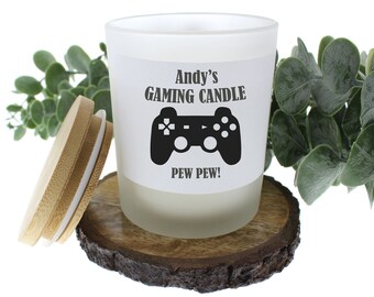 Custom Gamer Candle, gaming candle, gamer gifts, gaming gifts, gifts for gamers, esport gifts, personalized candles, video gamer gifts