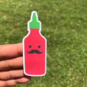 Sriracha, Sriracha Sauce,Stickers,  Hot Sauce, Funny Stickers, planner stickers, Hot Sauce Sticker, Siracha, Laptop Sticker, Kawaii Stickers