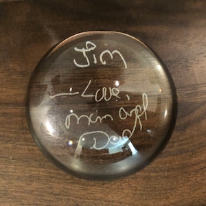 Actual Handwriting Glass Dome Paperweight, Custom Paperweight, Personalized Paperweight, Dome Magnifier