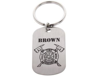 Firefighter Gift, Firefighter Keychain, Custom Firefighter, Firefighter Wife, Fireman, Gift for Firefighter, Firefighter Gifts, Fire Academy
