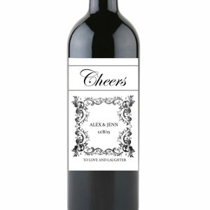 Wedding Wine label engagement wine labels custom wine | Etsy