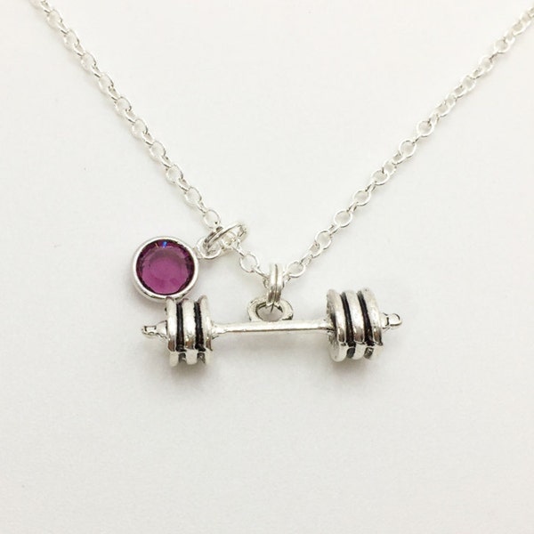 Barbell Necklace Etsy