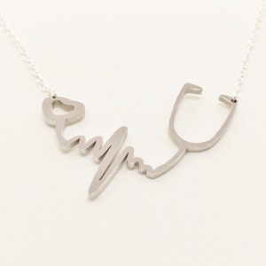 Stethoscope Necklace Electrocardiogram EKG Rhythm Heart Beat - Etsy