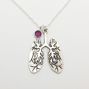 Anatomical Lungs Necklace, Gift for Doctor Respiratory Therapist Nurse Paramedic EMT Registered Nurse Nursing Student Anatomy Jewelry